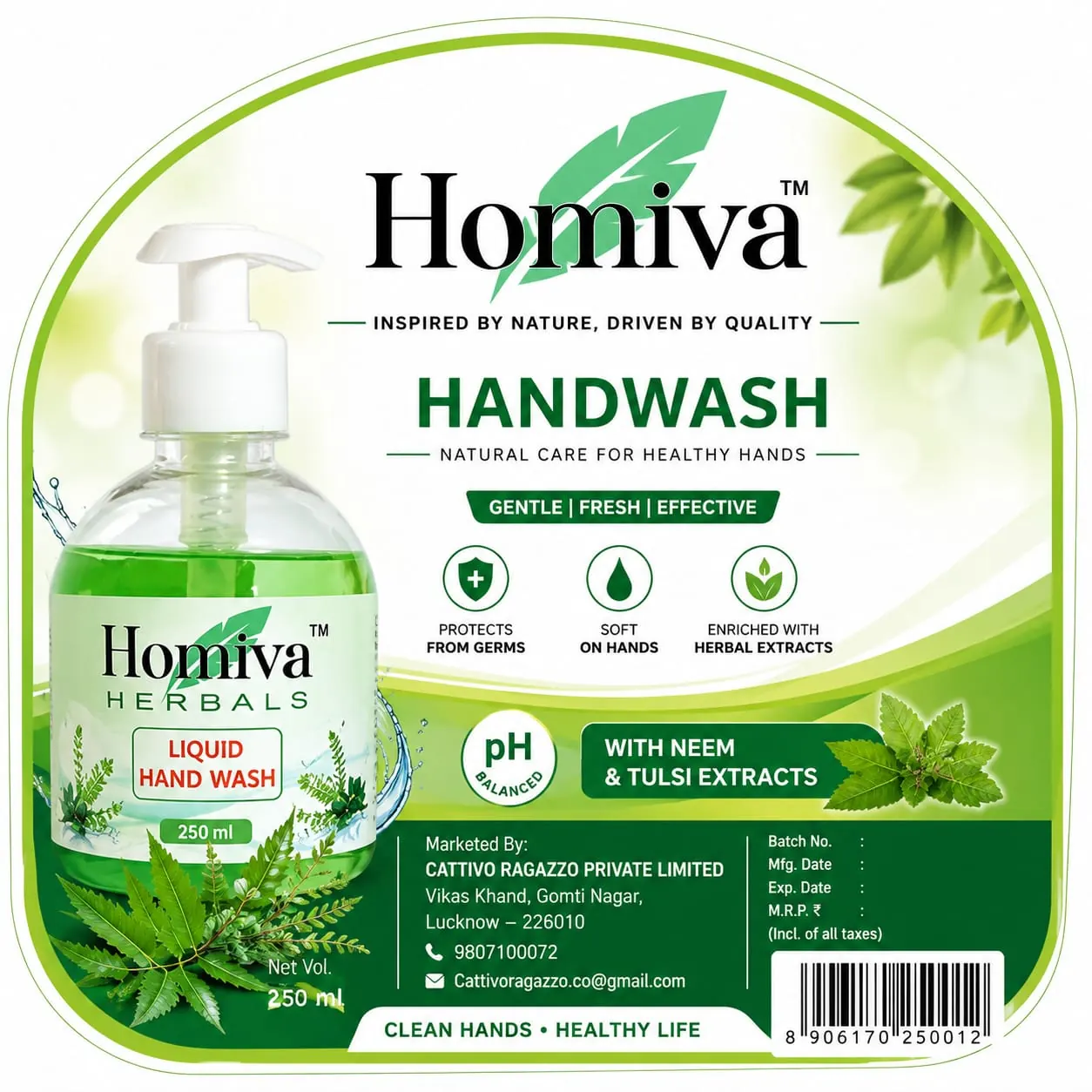 HOMIVA Herbal Handwash